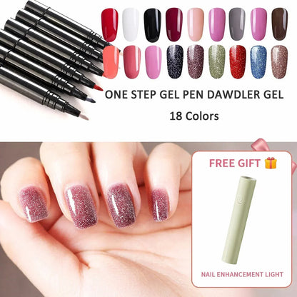 💅 Pisak żelowy do paznokci One Step – 50% ZNIŻKI! OFERTA LIMITOWANA! 🎁 GRATIS mini lampa UV do paznokci w zestawie!