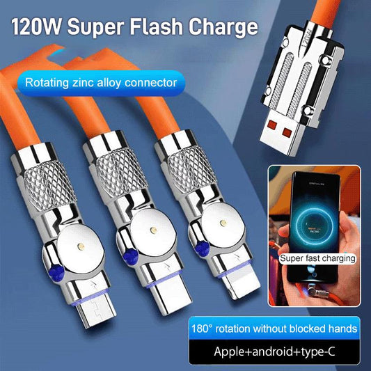 🔥🔥3-in-1 Rotatable Charging Cable🔥