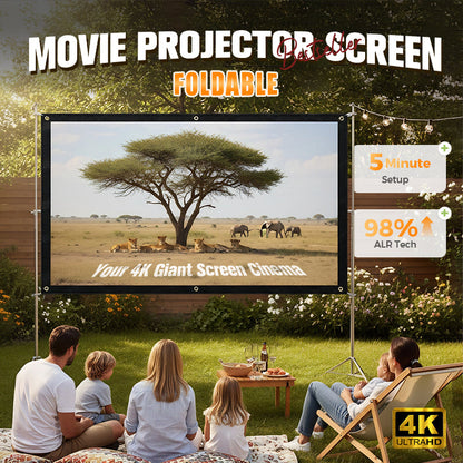 📺 TERAZ 50% ZNIŻKI! ✨ Ekran projekcyjny o wysokiej rozdzielczości – przekątna 120 cali, z matową białą powierzchnią zapewniającą krystalicznie czysty obraz podczas domowego kina 🎬🌟