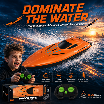 🚤 Szybka Łódź RC Zdalnie Sterowana 2.4G z Podwójnym Silnikiem do Szaleństwa Na Wodzie dla Dzieci i Dorosłych 🔥💨🌊