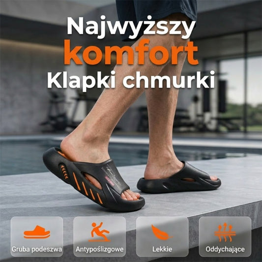 Najnowszy model klapek z 2026 roku: antypoślizgowe, z grubą podeszwą i w kształcie chmurki