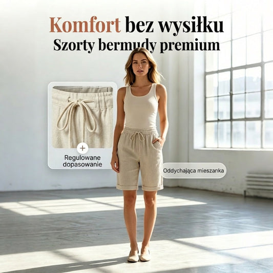 ⏰ 50% TANIEJ! 👖 Bawełniane i Lniane Szorty Damskie ze Sznurkiem – Lekkie i Wygodne na Co Dzień! ☀️🔥