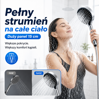 🚿 Regulowana głowica prysznicowa wysokociśnieniowa z efektem deszczu – luksusowa kąpiel w Twoim domu! ☁️💧✨