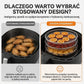 🍎 SUSZ, ODWADNIAJ I UKŁADAJ — WSZYSTKO W JEDNYM MIEJSCU! Wielopoziomowy stojak do frytkownicy beztłuszczowej ze stali nierdzewnej