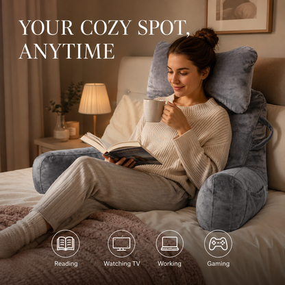 ⏰ 50% TANIEJ! 🛋️ Wielofunkcyjna poduszka do czytania z podparciem lędźwi i pleców – wygoda i zdrowa postawa na co dzień! 📖✨