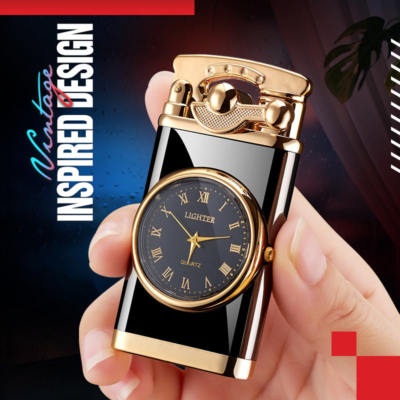 🔥2025 Hot Sale 50% OFF🔥Stylish Windproof Lighter + Digital Clock