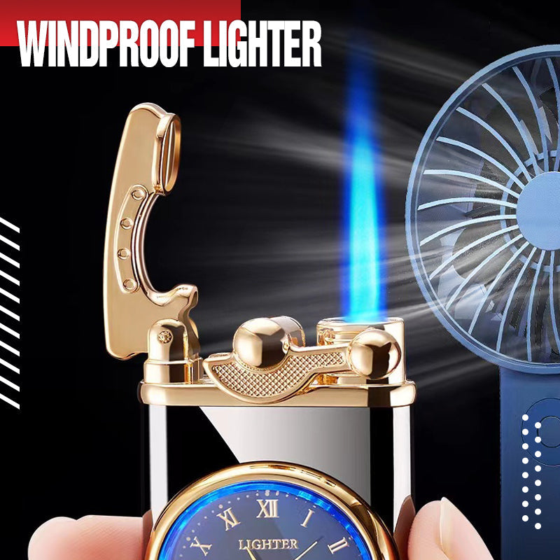 🔥2025 Hot Sale 50% OFF🔥Stylish Windproof Lighter + Digital Clock