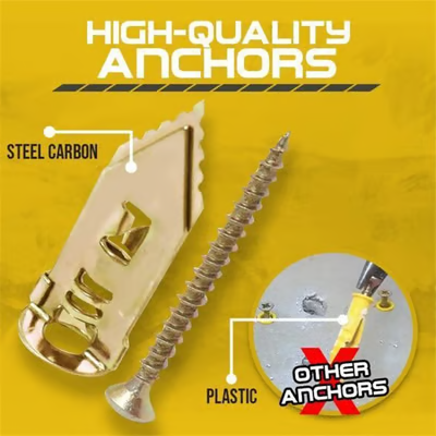 Zestaw kotew rozporowych do płyt gipsowo-kartonowych + wkrętów cynkowych o wysokiej wytrzymałości