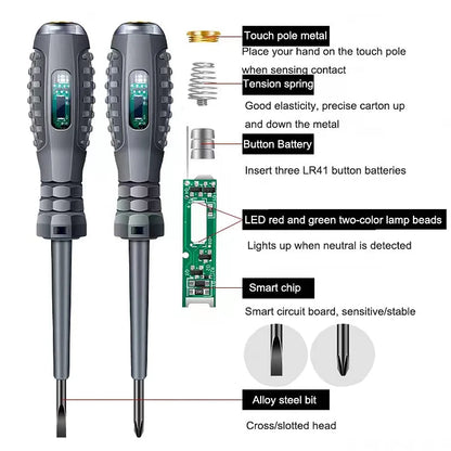 2-in-1  High Torque Strong Magnetic Screwdriver Electricity Detector