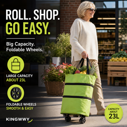 📢📢50% ZNIŻKI TERAZ!! ⏰🛒 Składany wózek na zakupy 2 w 1
