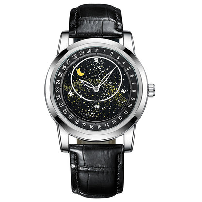 💞[Thoughtful Gift Idea] Men’s Watch with Rotating Starry Sky Dial