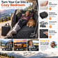 ⏰ 50% TANIEJ! 🛏️ Materac na tylne siedzenie z pianki memory – komfortowy sen w aucie na długich trasach! 🚗💤