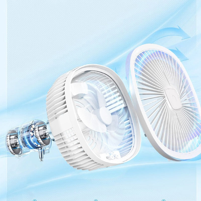 Portable Foldable Solar Fan with Light