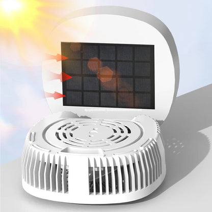 Portable Foldable Solar Fan with Light