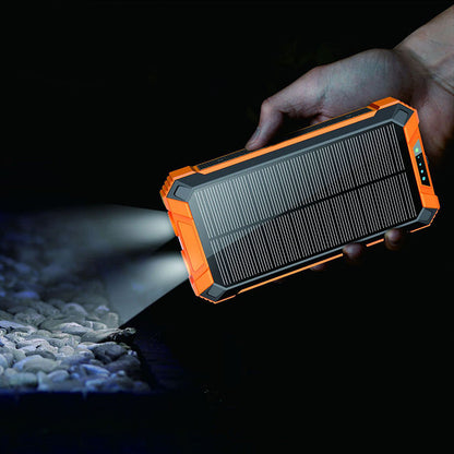 Outdoor mobile power solar charging, 20000mAh, wireless and durable for camping!