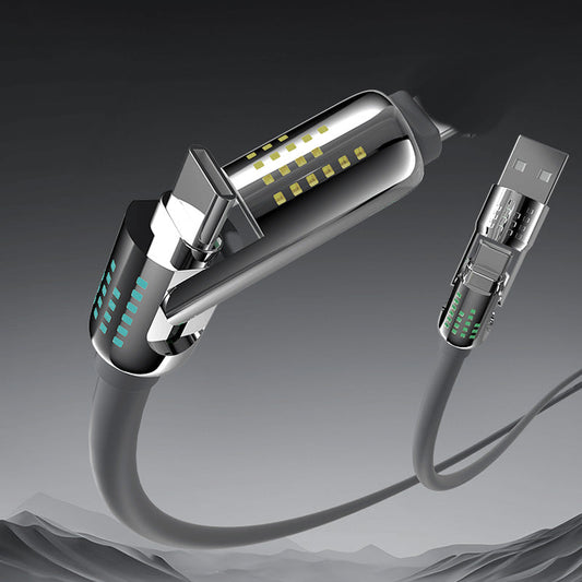 Kabel danych 4 w 1 z szybkim ładowaniem i świecącym światłem