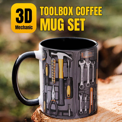 3D Mechanic Toolbox Coffee Mug Set