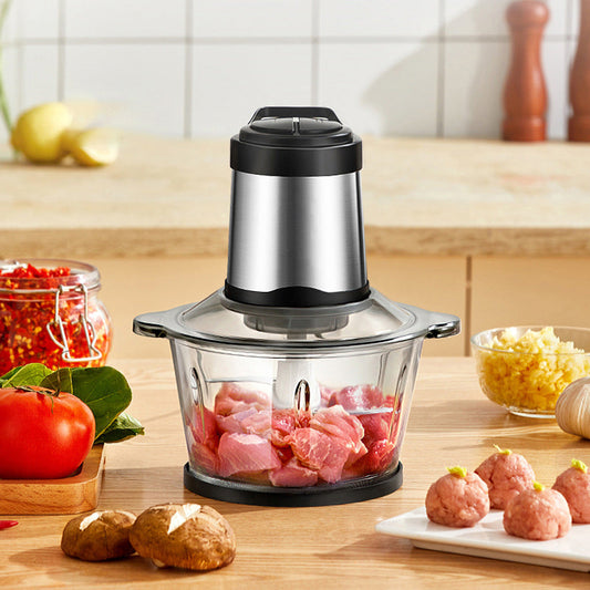 Stainless steel electric food processor