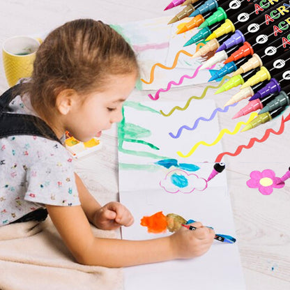 🎨Zestaw dwukolorowych ołówków akwarelowych z podwójną końcówką