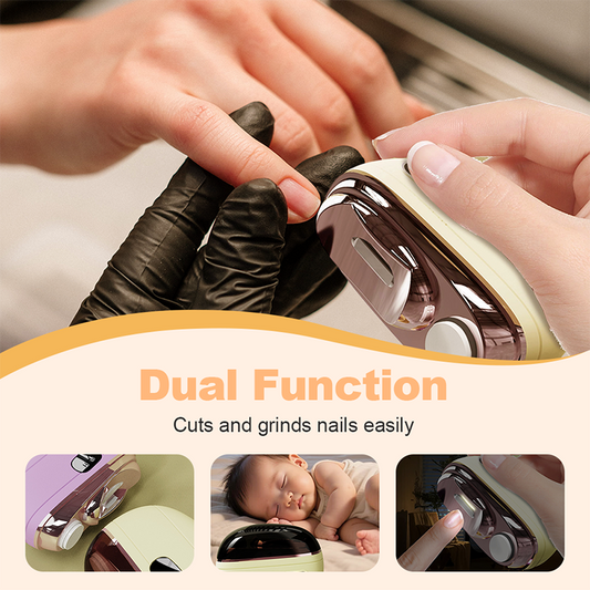 🌟 2‑w‑1 Inteligentny elektryczny obcinacz i polerka do paznokci ✂️💅