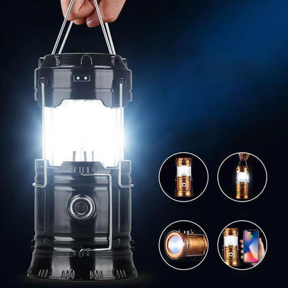 ⏰ 50% TANIEJ! 🔦 Lampa solarna 4-w-1 – mocne światło i ładowanie na każdym biwaku! ☀️💡