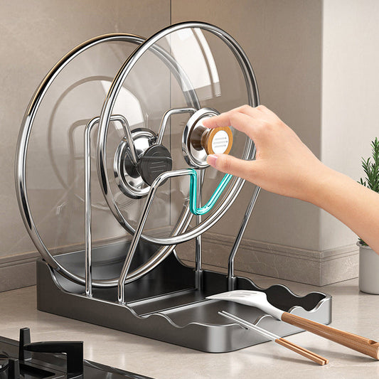 🍳Wielofunkcyjny stojak z pokrywką i deską do krojenia