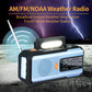 Radio alarmowe z panelem słonecznym i korbką 🔦📻🔋