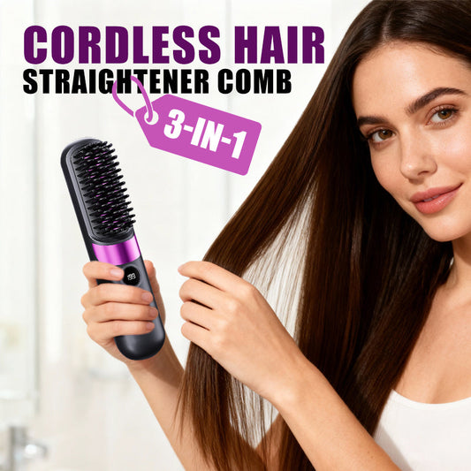 💇‍♀️ Grzebień do prostowania 3w1 – 50% ZNIŻKI! OFERTA LIMITOWANA!💖 Bezprzewodowy, kompaktowy i wszechstronny – prostuje, modeluje i nadaje blask. 🔥Piękne włosy zawsze pod ręką! ✨