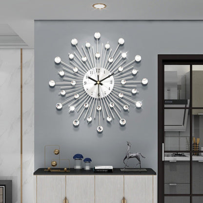✨💎 ZEGAR ŚCIENNY Z KRYSZTAŁKAMI – ELEGANCKA DEKORACJA WNĘTRZA O TRWAŁYM BLASKU! ✨💎