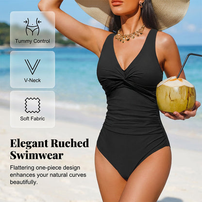 ☀️ Damski jednoczęściowy kostium kąpielowy modelujący talię – Płatność przy odbiore 👙✨