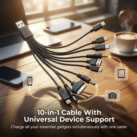 ⏰🔥TERMINOWA PROMOCJA – 50% ZNIŻKI! 🔌 Uniwersalny kabel USB 10 w 1 – szybki, wszechstronny i idealny do wszystkich urządzeń ⚡✨