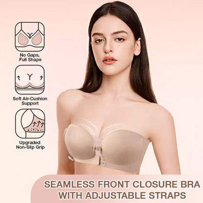 💕 50% OFF – OSTATNI DZIEŃ! Bezszwowy biustonosz z zapięciem z przodu – regulowane ramiączka, miękki materiał, brak ucisków. Idealny na co dzień! 🌸👙