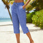 ⏰ 50% TANIEJ! 👖 Letnie damskie spodnie capri w kratę – stylowe, lekkie i przewiewne! ☀️