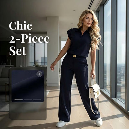 ⏰ 50% TANIEJ! Damski zestaw 2-częściowy – koszulka i spodnie w idealnym dopasowaniu – gotowy styl na co dzień i na wyjście! 👚👖✨