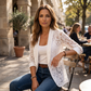 🔥50% ZNIŻKI👗 Żakiet z kwiatowej koronki lekki i elegancki✨