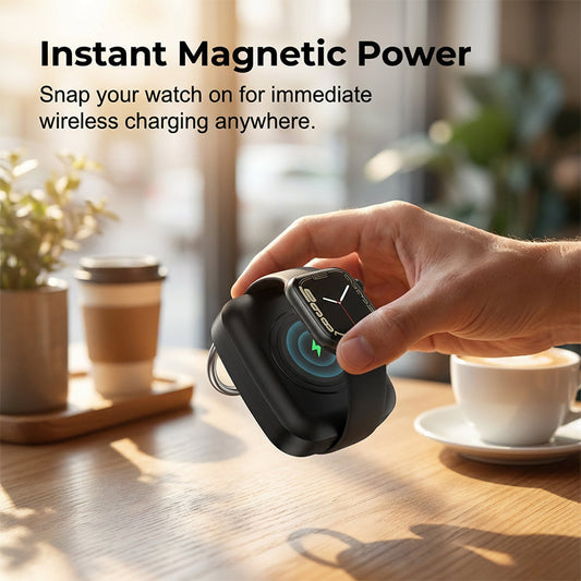 ⌚🔋 50% ZNIŻKI TERAZ! Magnetyczna, przenośna, bezprzewodowa ładowarka i powerbank do smartwatchy – 1200 mAh, kompaktowa i uniwersalna – idealna w podróż, do biura i na co dzień ✨📱