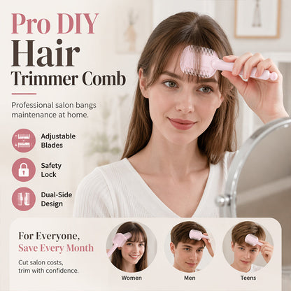 💇Regulowany Grzebień do Przerzedzania Włosów DIY, Dwustronny Bezpieczny Domowy Stylizator Włosów