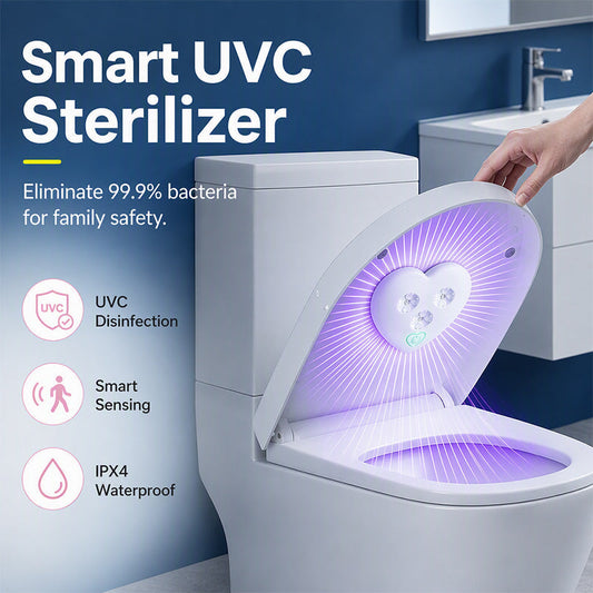💡 Przenośna lampa UVC do sterylizacji toalety – 50% ZNIŻKI! OFERTA LIMITOWANA!✨ Czujnik ruchu, wodoodporna IPX4, ładowalna – eliminuje 99,9% bakterii, wirusów i drobnoustrojów.🚽kompaktowy rozmiar – zabierz ją wszędzie!🛡️