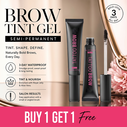 ✨BUY 1 GET 1 FREE! Semi‑Permanent Long‑Lasting Waterproof Eyebrow Gel, Peel‑Off Tattoo Brow Tint Gel, Smudge‑Proof Sweat‑Resistant Natural Brow Color for 3‑Day Bold Brows
