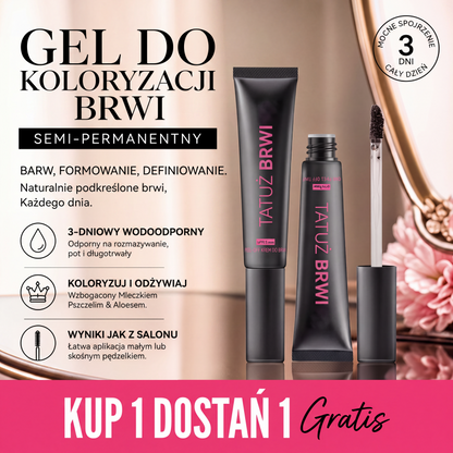 🎁 KUP 1, OTRZYMAJ 1 GRATIS! 💥 Półtrwały żel do brwi – wodoodporny, odporny na rozmazywanie i pot. Wyraziste brwi przez 3 dni! ✨👁️