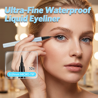 🎁【KUP 1 – 1 GRATIS!】✨👁️ Wodoodporna eyeliner w płynie 0,01 mm – ultracienka końcówka dla precyzyjnej kreski! 💄🔥