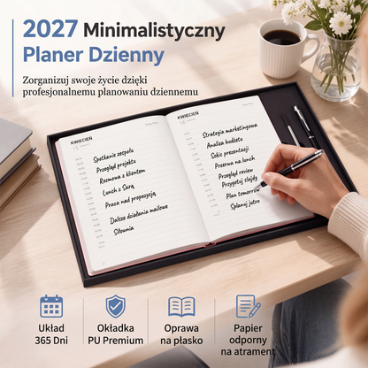 📅 Planer dzienny 2027 – minimalistyczny design, maksymalna efektywność! ✨
