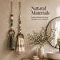 🧺 50% ZNIŻKI TERAZ! 🌿 Dekoracyjny wieszak na ręczniki z koralikami i drewnianym pierścieniem – naturalny, boho styl ✨