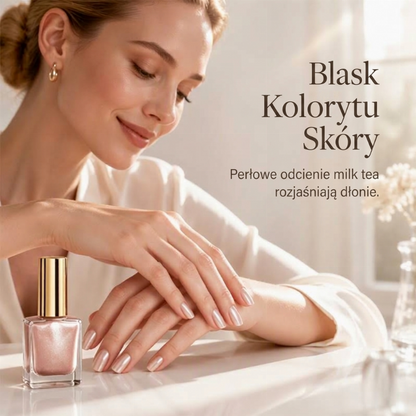 🎁 Kup 1 – drugie gratis! 💅 Lakier do paznokci Moonlight Pearl – mieniący się kolor herbaty mlecznej, schnie na powietrzu, długotrwały! ✨