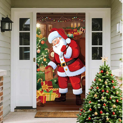 🎅 Świąteczna osłona na drzwi – dekoracja w kilka sekund, wielorazowa i łatwa w montażu! 🎄