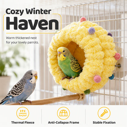 🐦 Oszczędź 50%! ☁️ Wiszące legowisko dla ptaków – miękki polar i wygoda w klatce ✨
