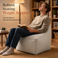 🛋️🧶 Boho pokrowiec na pufę‑pouf do przechowywania – wypełnij ubraniami i kocami, wytrzymuje do 100 kg, pralny canvas. Porządek i przytulność! 🏠✅
