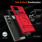 📱50% OFF NOW! Samsung Card Holder Phone Case, Heavy Duty Shockproof Case with Magnetic Ring Stand & Camera Slide Cover for Samsung Galaxy