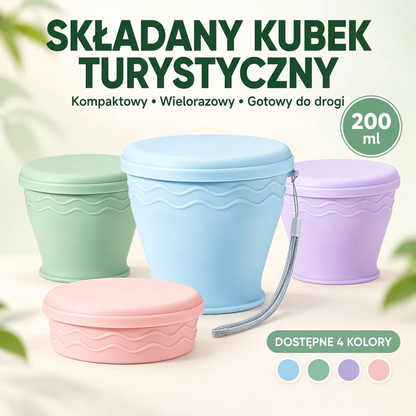 🎁 Kup 1 – drugi gratis! 🥤 Składany kubek silikonowy – idealny w podróży, na kempingu i w pracy!