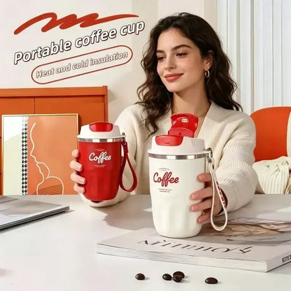 ☕ Pij bez obaw o oparzenia! Szczelny kubek termiczny z wyświetlaczem temperatury – Twój inteligentny towarzysz na co dzień! ✨